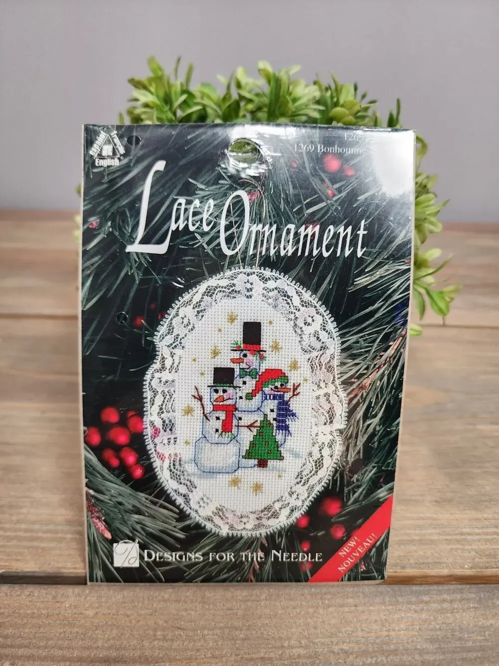 NEW Snowmen Lace Ornament Counted Cross Stitch Kit Designs for Needle #1269 Xmas